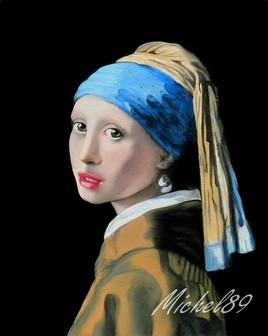 Jeune fille à la perle (d'après Vermeer)