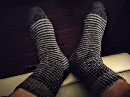 Chaussettes  de laine tricoter...