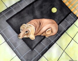 - Le petit monstre roupille !... -