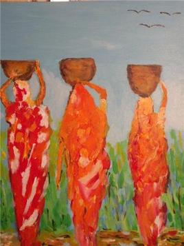 Les rois Roses   12 Figure  61 x 50 cm