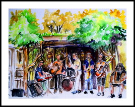 Le concert sous la tonnelle