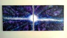 Tableau moderne"Galaxie", acrylique sur toile.