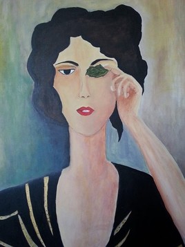 Femme à la feuille d'érable