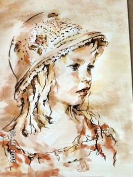 Portrait d'enfant stylisé