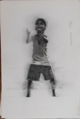 GOLETTO : &Eacute;tude Enfant pour huile sur toile en cours