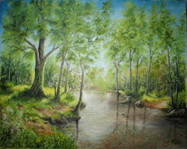 L'&eacute;tang au milieu de la for&ecirc;t