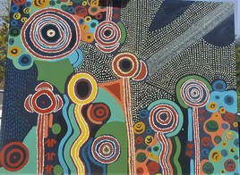 peinture d'inspiration aborigène
