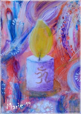 JE SUIS LA LUMIERE (acrylique sur toile 16  x 22cm)