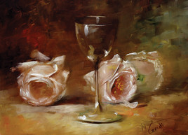 trois roses et une coupe