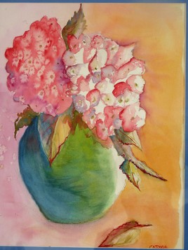 Vase à Hortensias
