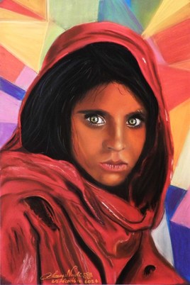 Femme Afghane aux yeux verts
