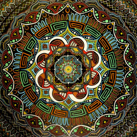 Mandala, acrylique sur toile