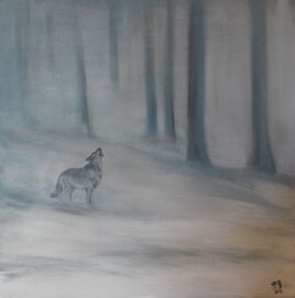 Loup dans la neige