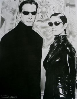 Keanu Reeves et Carrie Anne-Moss