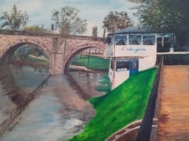 inondation vieux pont à Poissy