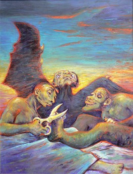 Ils se bichonnent. (Hommage à Goya.)