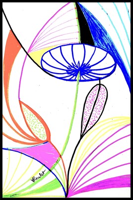 Fleur fantaisiste / Drawing A whimsical flower