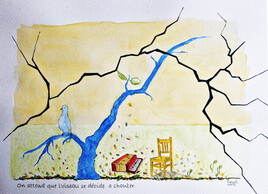 On attend que l'oiseau se decide a chanter