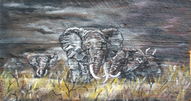 &Eacute;l&eacute;phant sur bois