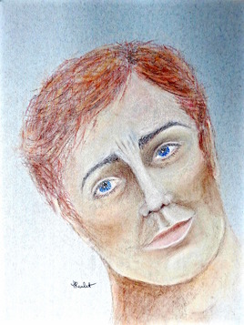 Portrait Homme aux yeux bleus Cyril / Drawing Man with blue eyes Cyril