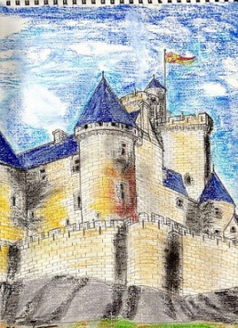 Château de Bonaguil - Vue sur la tour rouge