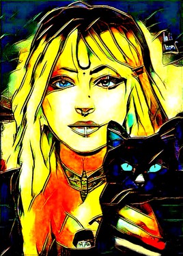 LA JEUNE FILLE AU CHAT