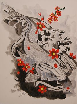 carpe koï tatouage