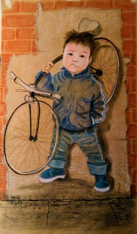 Little Chinese biker "kakemono"