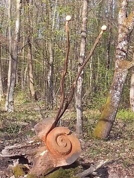 Au d&eacute;part du sentier des escargots...