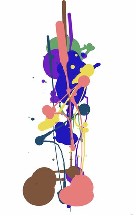 COMPOSITION technique mixte sur papier 2021