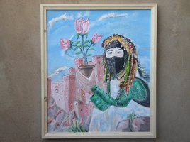 Femme berbere en rose