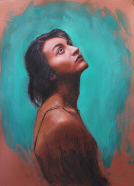 Mariam, contemplation du rocher