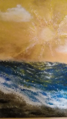 coucher de soleil sur la mer