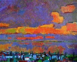 Village au bord de la mer