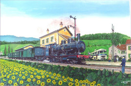 130B et tournesols en Hte Saône dans les 60'