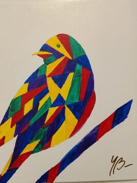 Oiseau multicolore