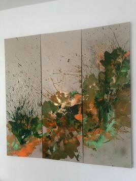 Trio tableaux abstrait