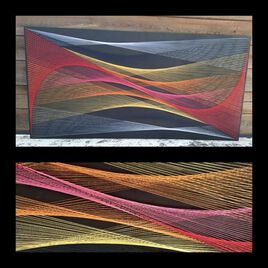 Tableau moderne string-art