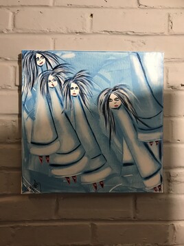 &OElig;uvre originale - LES SORCI&Egrave;RES DE GLACE - oeuvre sign&eacute;e par l&rsquo;artiste