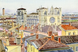 2025-31 Lyon Panorama sur la Primatiale Saint-Jean