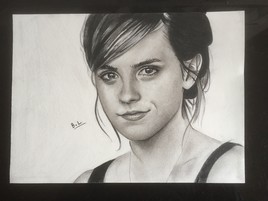 premier portrait au fusain............ Emma Watson