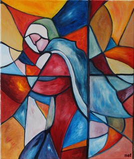 D'après un vitrail de Chagall à Reims