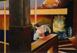 Femme montant l'escalier