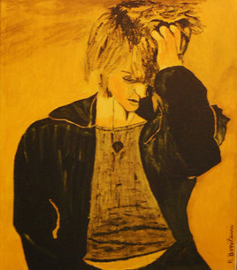 Femme au visage jaune