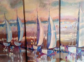Tryptique de voiliers