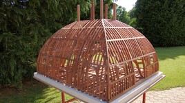 charpente au 1/15 &egrave;me du d&ocirc;me de l'&eacute;cole militaire de Paris