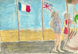 D52 Les filles sur la jetée à Canet en Roussillon