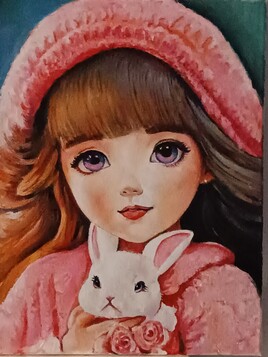 Ang&eacute;lique et son lapinou