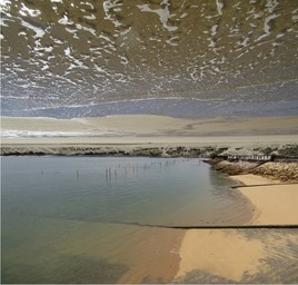 Photomontage bassin d'Arcachon/océan