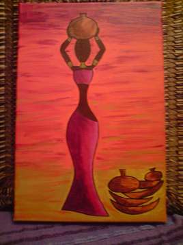 Femme africaine portant une jarre